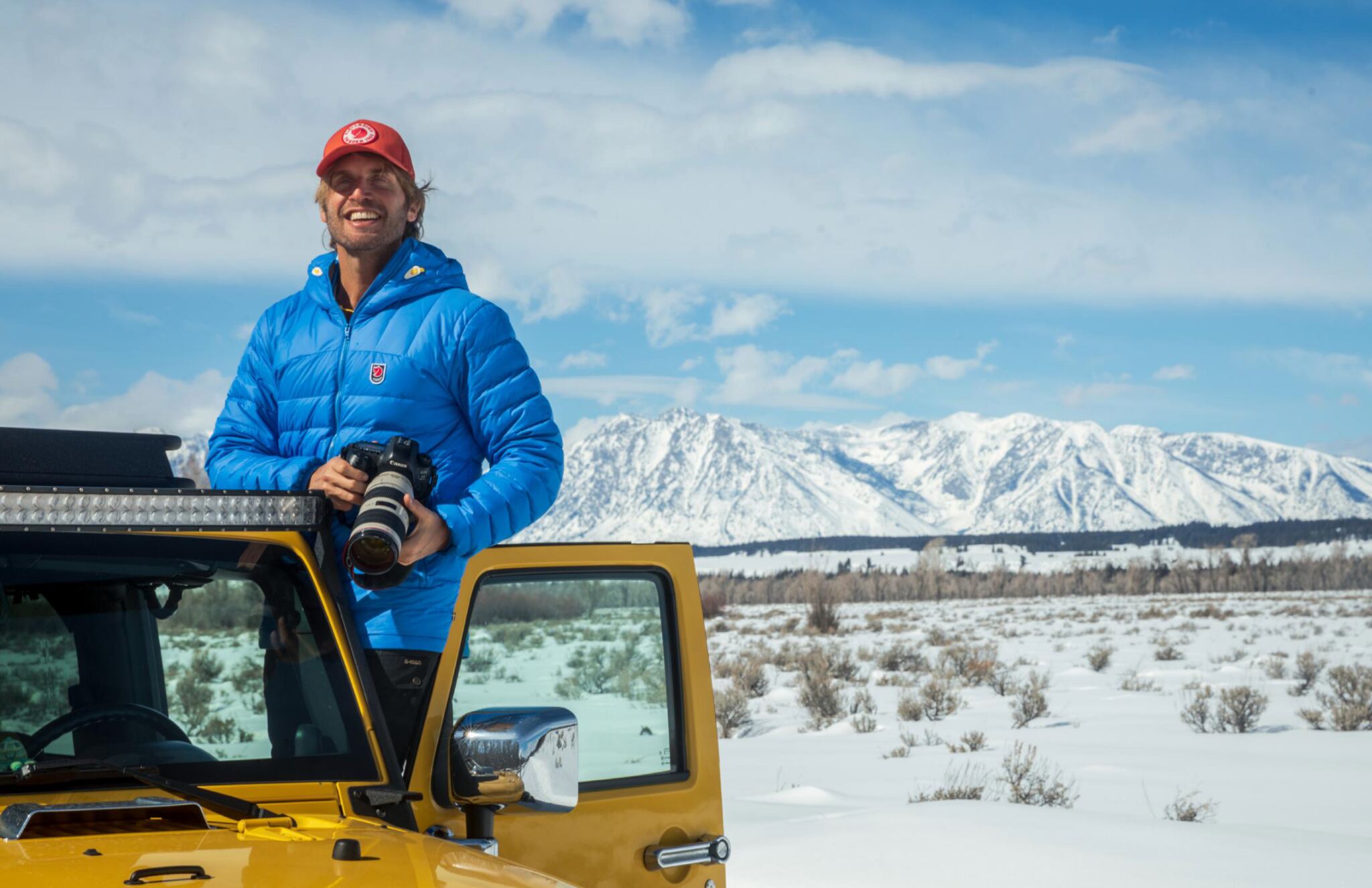 Sky B with Canon camera during a winter expedition